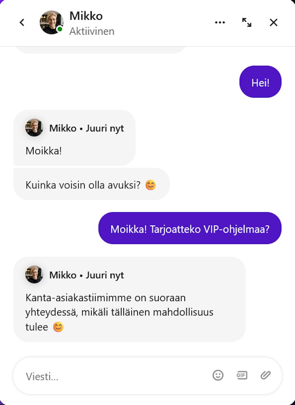 Lonkero kasinolla palveltiin suomeksi.