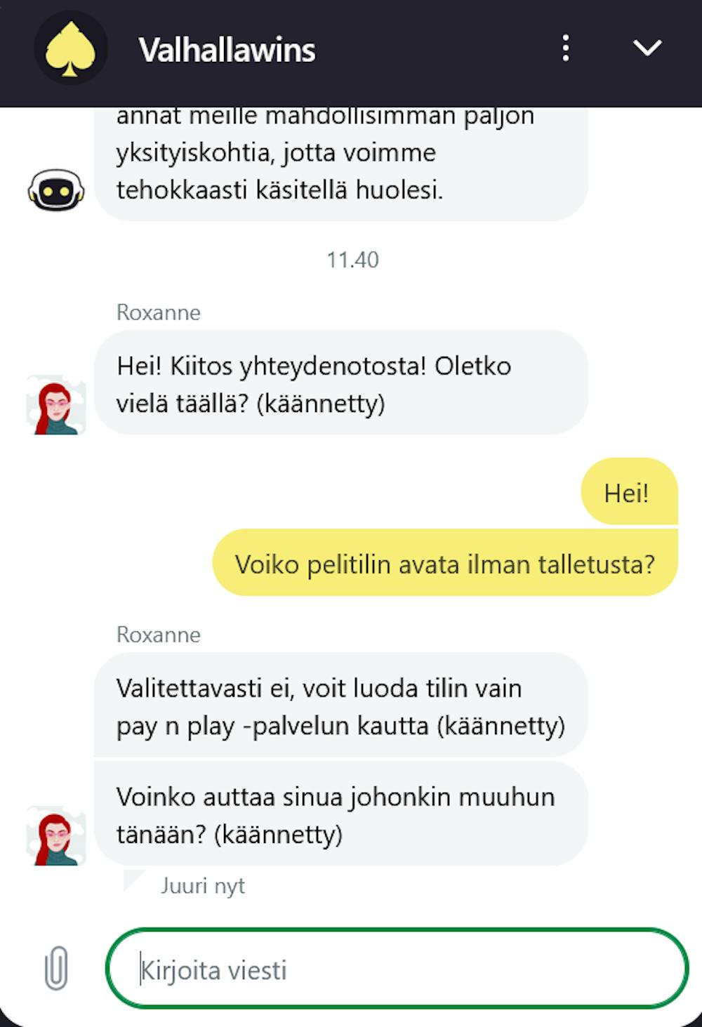 Valhalla Wins Casino palvelee suomeksi käännöstyökalulla.